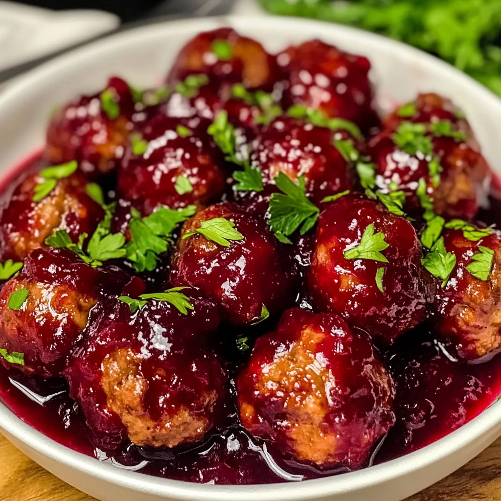Quick Cranberry Meatballs (Christmas Recipe)