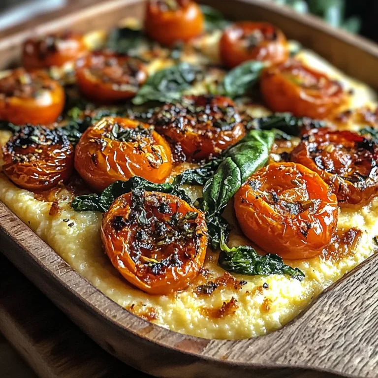 Savory Herbed Polenta & Roasted Tomato Bake
