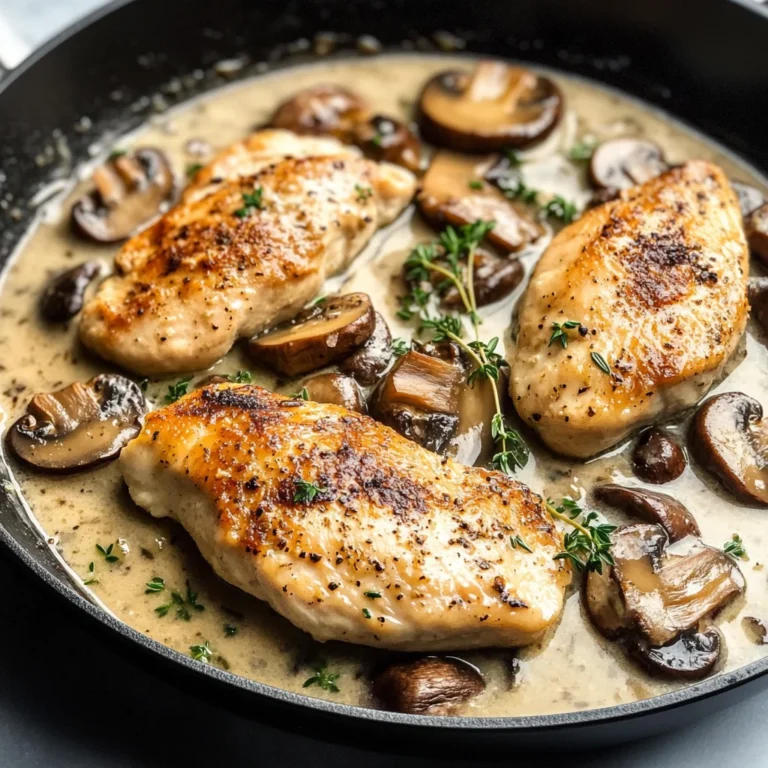 Skillet Chicken and Mushroom Wine Sauce