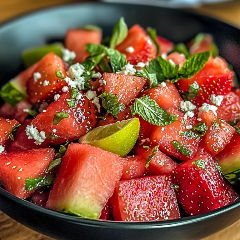 Strawberry Watermelon Salad with Refreshing Honey