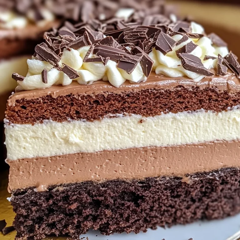 Tuxedo Cake – Triple Chocolate Mousse Cake