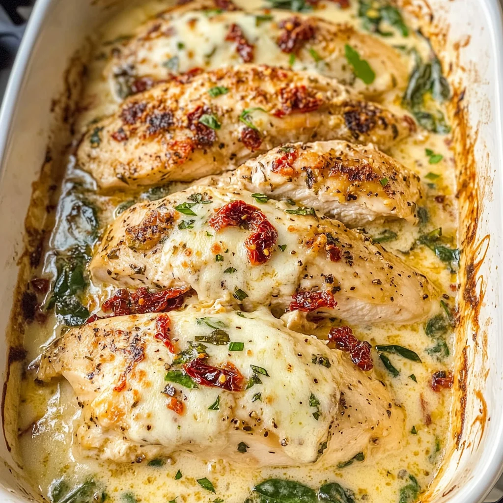 Baked Tuscan Chicken Casserole