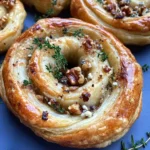 Blue Cheese Walnut Thyme Puff Pastry Twirl Recipe