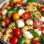 Bruschetta Pasta Salad With Mini Mozzarella Balls