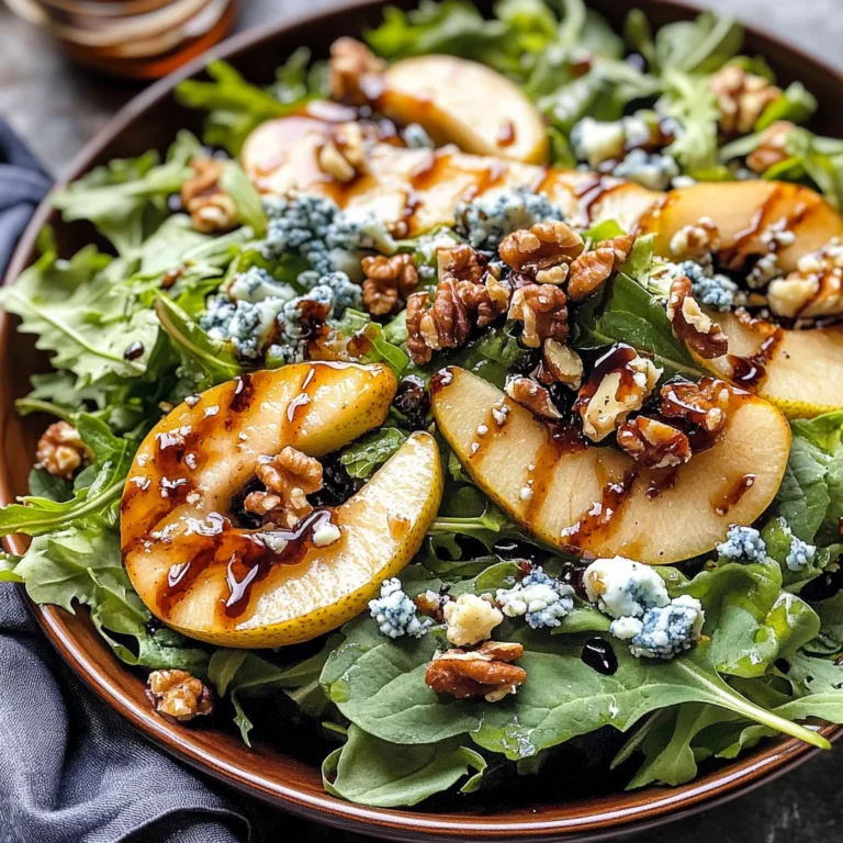 Caramelized Pear and Blue Cheese Salad: A Sweet and Savory Delight
