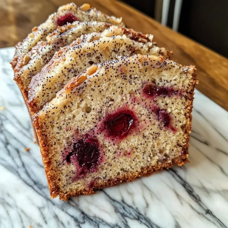 Cherry Almond Poppyseed Quick Bread