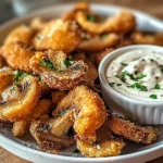 Crispy Fried Mushrooms with Cool Ranch Dip