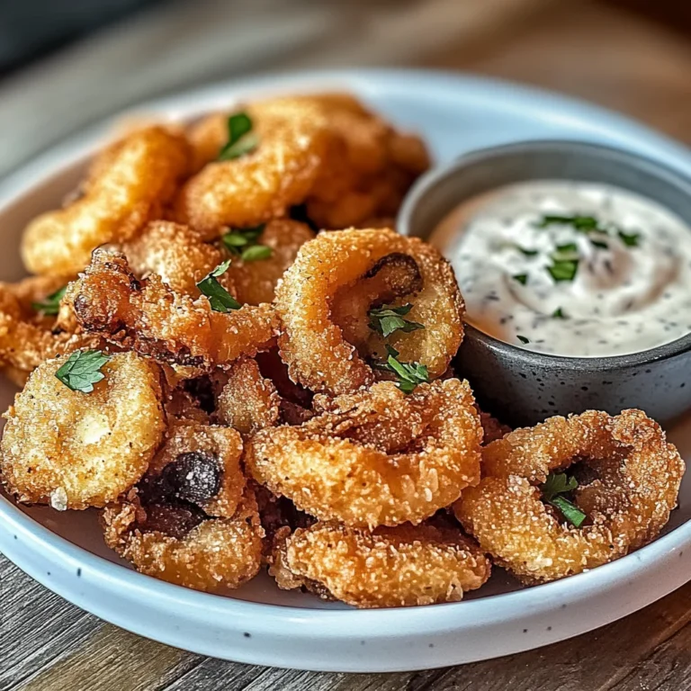Crispy Fried Mushrooms with Cool Ranch Dip