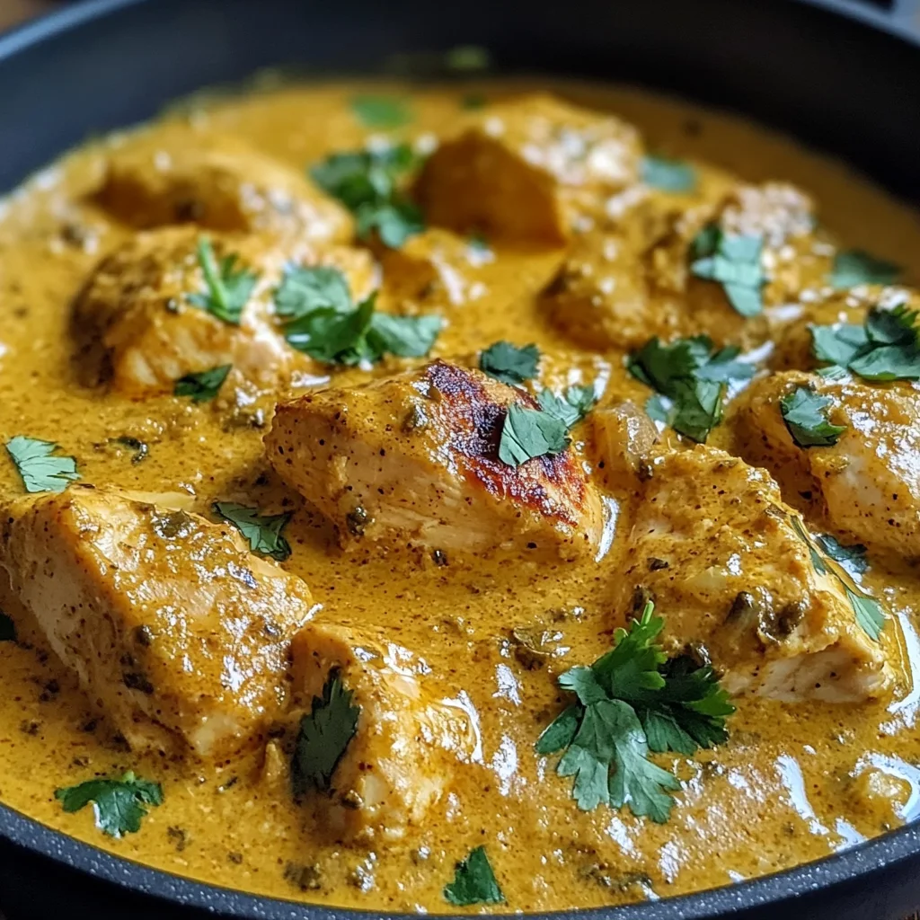 Easy Homemade Chicken Korma with Flatbread or Rice
