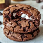 Marshmallow and Nutella Stuffed Chocolate Cookies