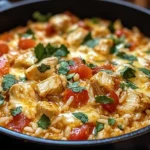 One Pot Queso Chicken and Rice : Easy Comfort Food