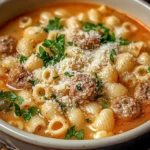 Parmesan Italian Sausage Ditalini Soup