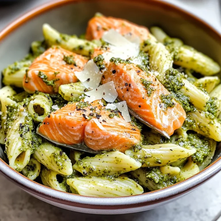 Salmon Pesto Pasta