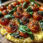 Savory Herbed Polenta & Roasted Tomato Bake