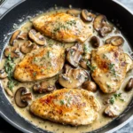 Skillet Chicken and Mushroom Wine Sauce