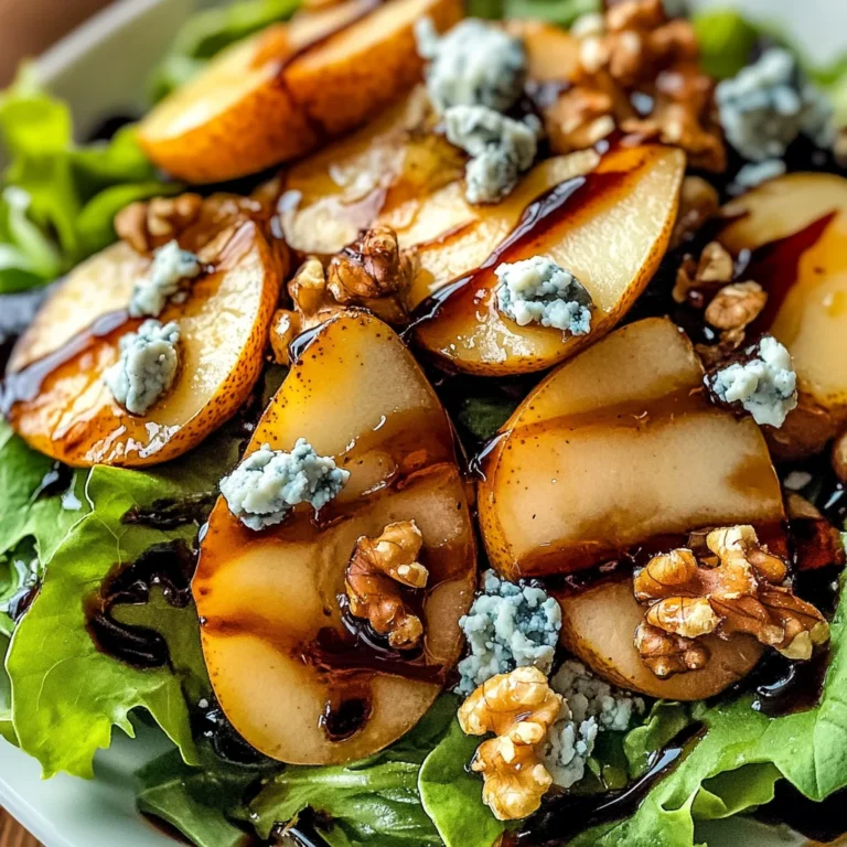 Caramelized Pear and Blue Cheese Salad: A Sweet and Savory Delight