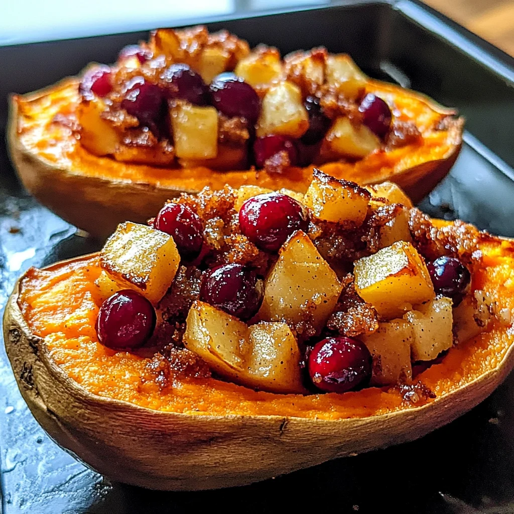 Indulge in Cranberry Apple Twice-Baked Sweet Potatoes This Fall!