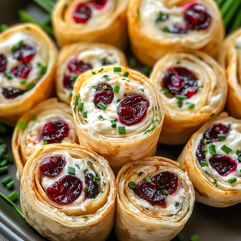 Savory Christmas Cranberry Roll Ups